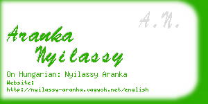 aranka nyilassy business card